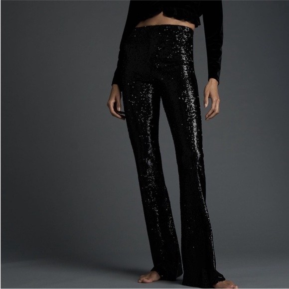 Zara sequined high rise flare size small NWOT Blogger’s Favorite - Picture 1 of 13
